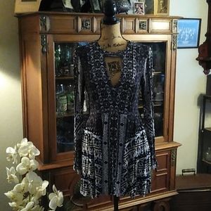 Free People Tegan Long Sleeve mini dress size 6